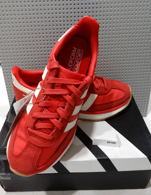 New! Authentic! Adidas Ladies RUN 70's 2.0-Size 6-Ruby/Off White/ Scarlet