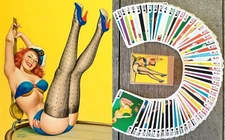 Pin-Up Girls Playing Cards Vintage Retro Poster Art by Peter Driben