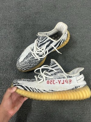 adidas Yeezy 350 V2 Zebra Boost Low Size 12 Mens White Black