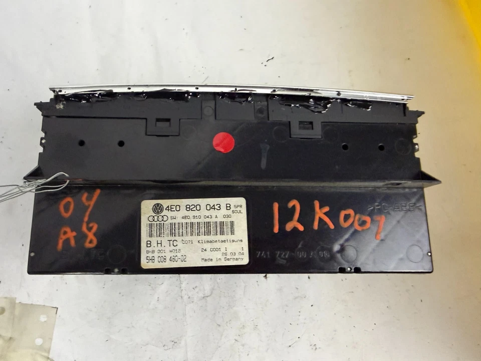 AUDI A8 S8 2004-2010 unidad de control de temperatura climática calefacción aire acondicionado delantero OEM Foto 3 de 4