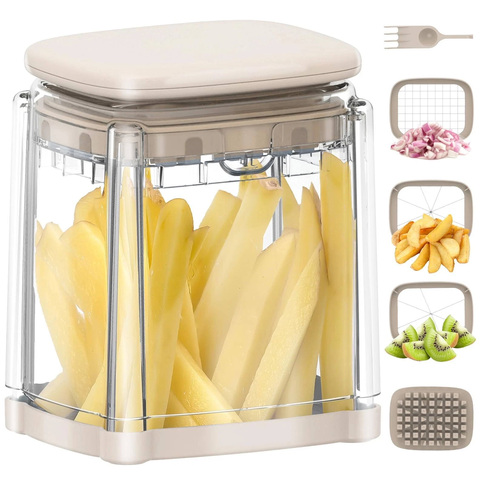 French Fry Cutter, Potato Onion Cutter, Professional Homestyle Vegetable Chop...