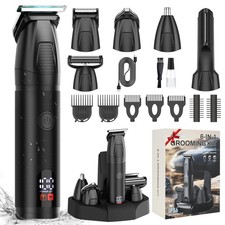6-in-1 Men's Grooming Kit, Cordless Beard Trimmer Hair Clipper for Men with...