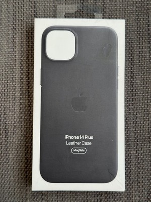 Original Apple Leder Case mit MagSafe für iPhone 14 Plus - Midnight Black NEU