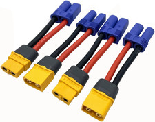 2 Pairs XT60 XT-60 XT60H Male Female Plug Connector to EC5 Male Female Plug
