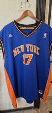 2011 NBA Adidas New York Knicks Jeremy Lin Jersey 17 Men's 2XL Linsanity Blue