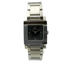 Gucci 7900P Ladies Quartz Watch Black Dial Stainless Steel Box