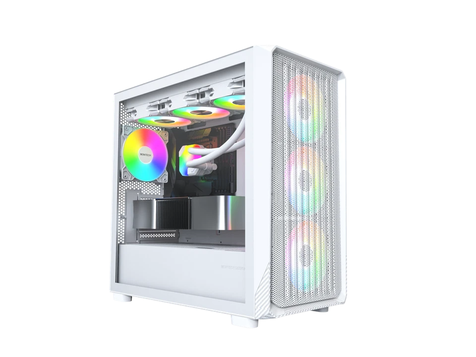 MONTECH X5M- Micro ATX Gaming PC Case, High Airflow, 4x120mm ARGB Fans Pre-insta - Image 2 of 4
