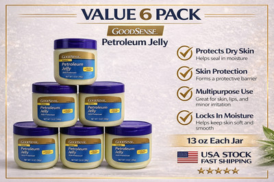 6 Pack GoodSense Petroleum Jelly Skin Protectant, 13 oz each 11/2027