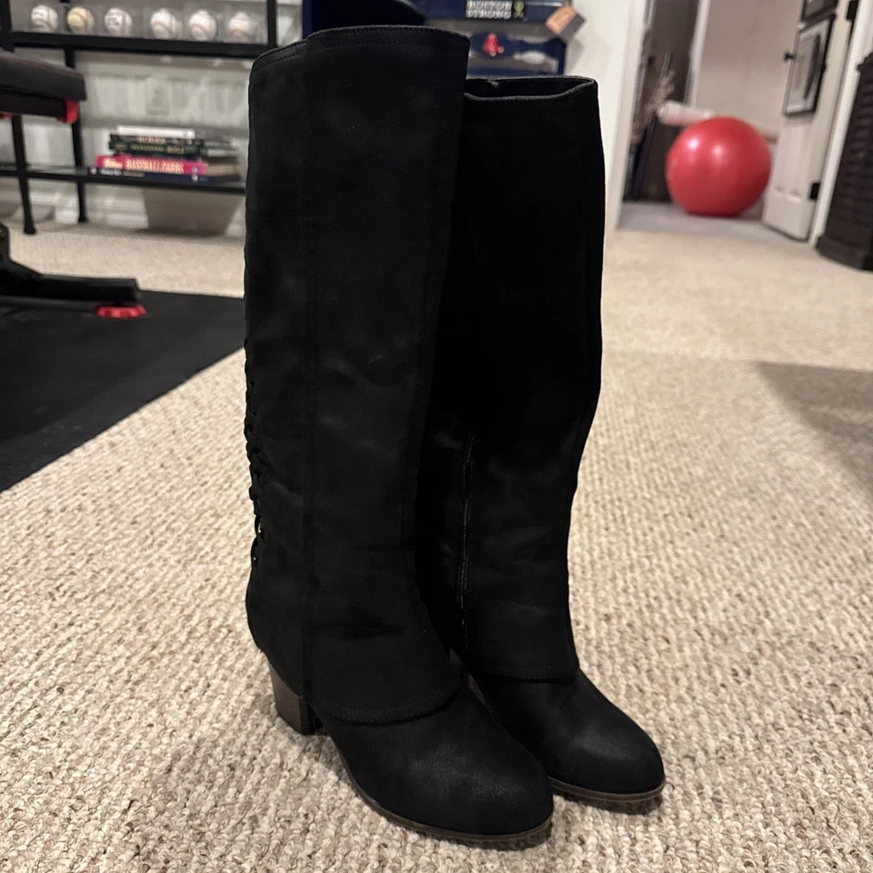 Fergalicious Women's Knee High Boots Tall, Side Zip Black Size 6.5M - Image 3 of 4