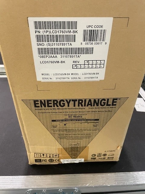 NEC MultiSync LCD1760VM 17" LCD Monitor Power - Image 3 of 4