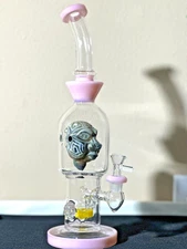 13.5'' Alien Glass Bong 14mm Artistic Water Pipe Unique Monster Collectible