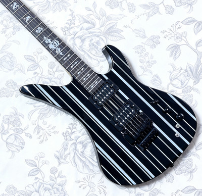 Schecter Synyster Custom-S Black White Stripe Signature Metal Electric Guitar