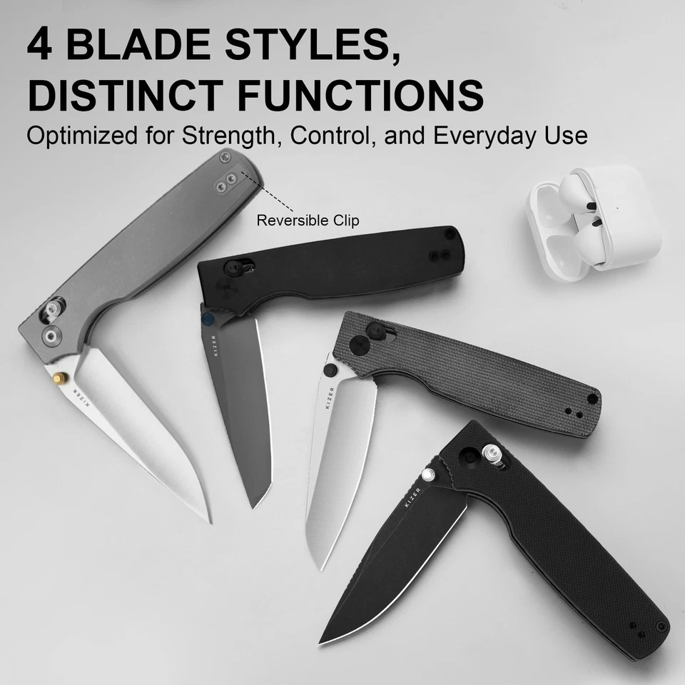 Kizer оригинальный 2 складной карманный нож S45VN лезвие титана ручки Ki3605.2MA1 - Изображение 4 из 4