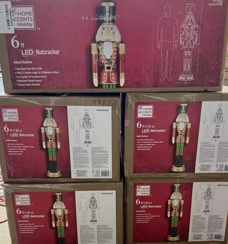 6 Ft. LED Red and Green Nutcracker Holiday Yard Decoration Home Black Friday - Picture 12 of 13