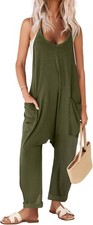 Womens Jumpsuit Sleeveless Casual Summer Overalls Jumpers