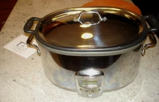 All-Clad 7-Quart Slow Cooker Model SC01 Stainless Steel w Insert Tested w Manual