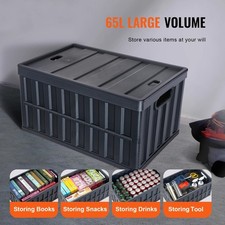 SucceBuy Set of 3 Collapsible Storage Bins 45L/65L Stackable Folding Crates 78