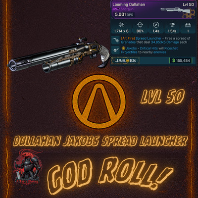Borderlands 4  God Roll! Dullahan Jakobs Spread Launcher PC, Xbox, PS5