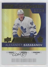 2021 Credentials 2020-21 Debut Ticket Access Yellow /249 Alexander Barabanov u2v