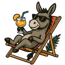Funny Donkey Cartoon Car Sticker 9x9cm - Funny Animal Sticker for Car