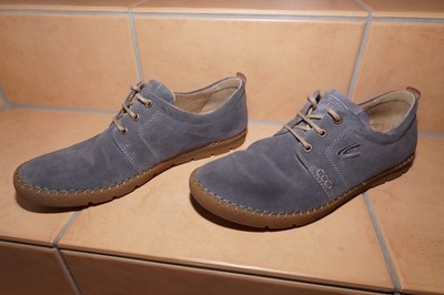 Sehr gepflegte Camel Active Halbschuhe, Gr. 45, Leder, grau-blau, NP: 129,95 