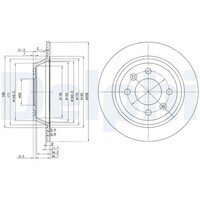 2X Bremsscheibe Delphi BG2420 FüR 900 9000 Saab 1 Combi AC4 AM4 Turbo Cat Aero