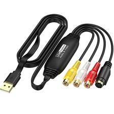 No-Driver USB Video Capture Card - Plug Play AV to Digital for Win11/Android