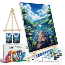 Paint by Numbers Kit for Adults with Frame, Landscape Paint by Numbers with E...