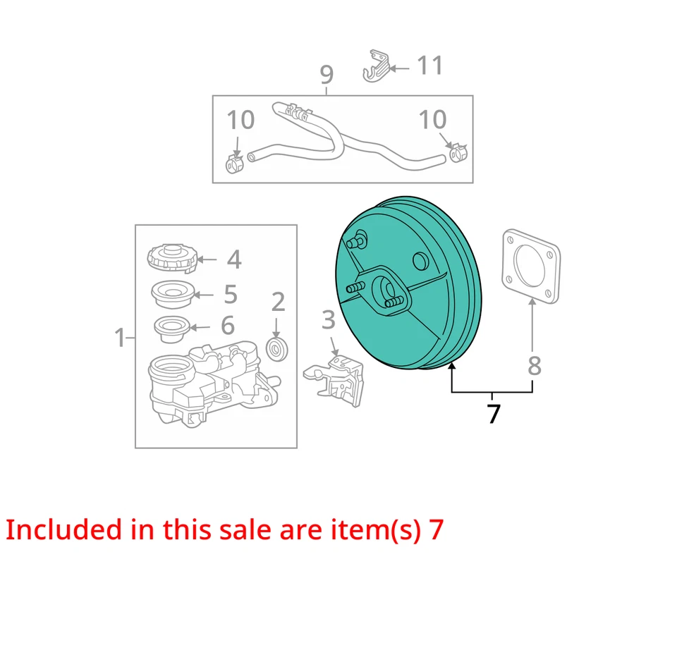Amplificador de freno eléctrico Honda Fit 2009 fabricante de equipos originales 137 k millas - LKQ394955690 Foto 4 de 4