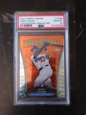 2024 Topps Chrome Youthquake Ref. Andy Pages PSA Pop 2. ROOKIE 1/25 #YQ68 PSA 10