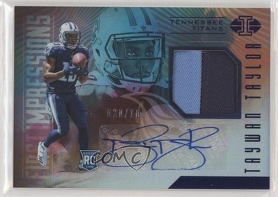 2017 Illusions Trophy Collection Blue /100 Taywan Taylor #119 Rookie Auto RC v2a
