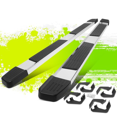6''Polished Flat Step Bars Running Boards for Toyota Tacoma Double/Crew Cab 05-21