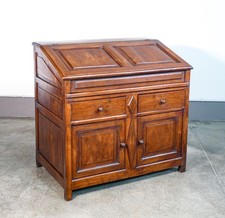 ⚜️ ANTICA CREDENZA RIBALTA SCRITTOIO SECRETAIRE LEGNO NOCE EPOCA 1800 CASSETTI