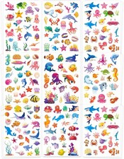 24 Sheets Ocean Stickers for Kids, 564 Pcs Under The Sea Animal Waterproof Stick