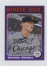 2024 Topps Heritage Mini Purple Border 3/15 Mike Soroka #69 2oe