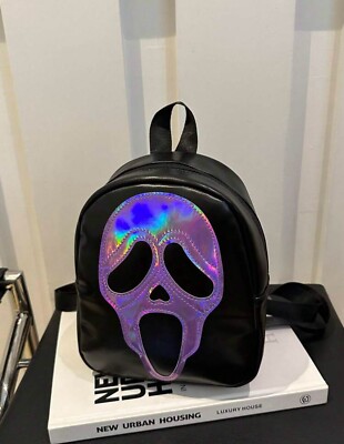 Purple Skull Mini Backpack Portable Horror Mini Backpack With UwU GothX Pastel Lilac Studded Skull Mini Backpack – GOTHX UK main image 4