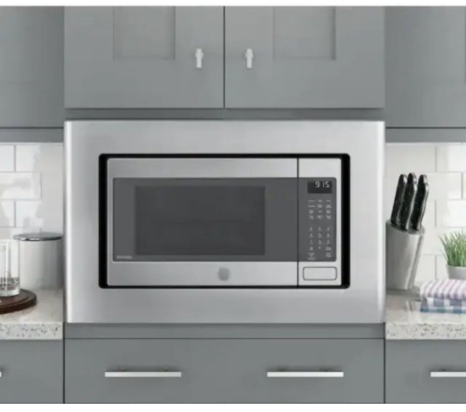 GE Microwave Optional 30 in. BuiltIn Trim Kit in Stainless Steel eBay