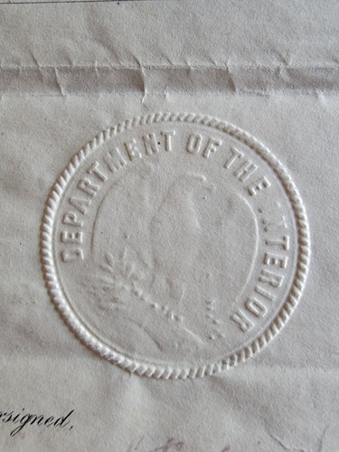 Dipartimento degli Interni 1918 WWI Certificato Pensione - Firma Franklin K Lane - Foto 2 di 7