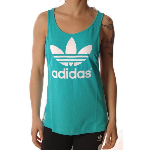 Adidas Originals Pharrell Williams Kauwela Tank Top Sexy Back Flowers Turquoise - Picture 2 of 5