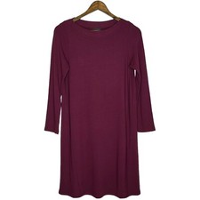 J.Jill NWT Wearever Collection Ribbed Bordeaux Long Sleeve Dress Size S Petite