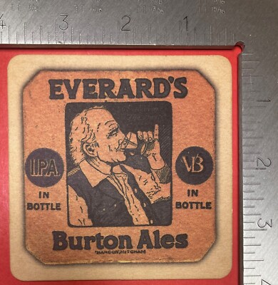 EVERARD'S BURTON MARSTON'S BEER COASTER VINTAGE RARE commemorative #12