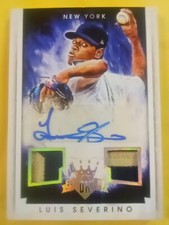 Luis Severino 2015 Diamond Kings GOLD Rookie Jersey Patch Auto BOOKEND #10/10