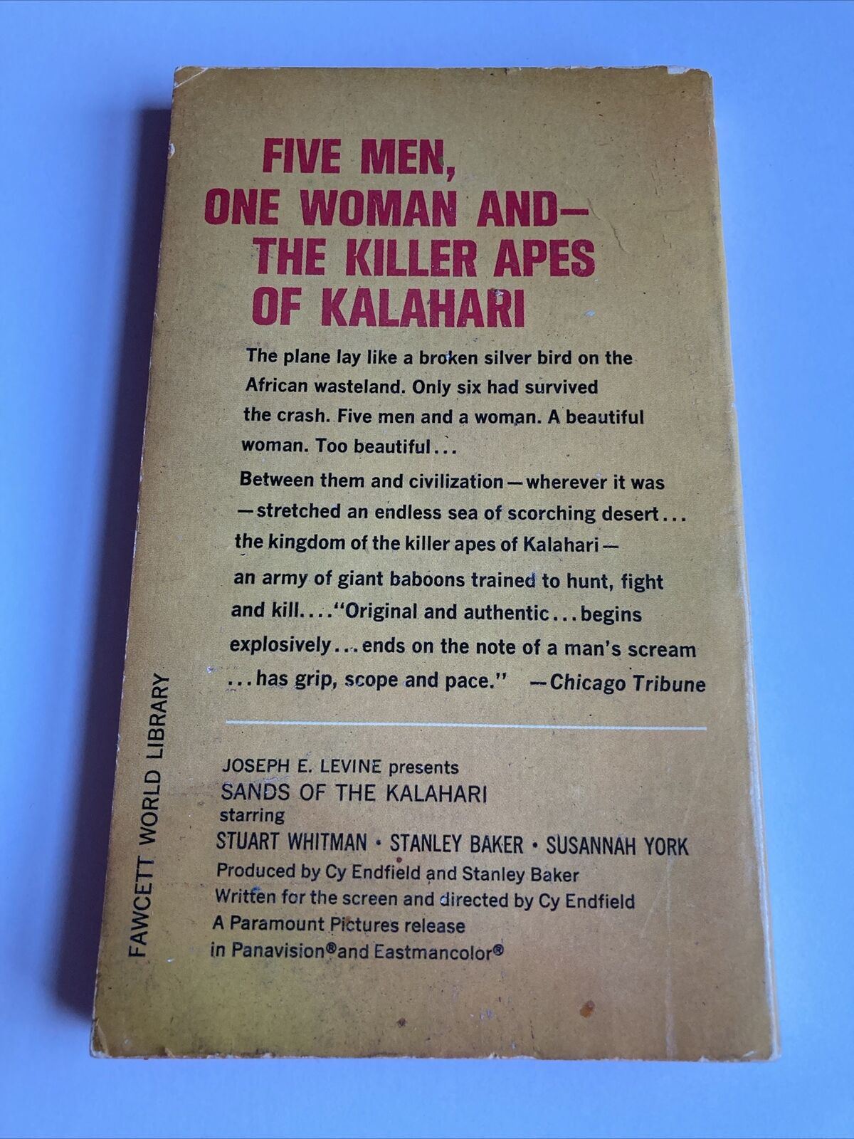 Sands of the Kalahari William Mulvihill vintage movie tie-in adventure paperback