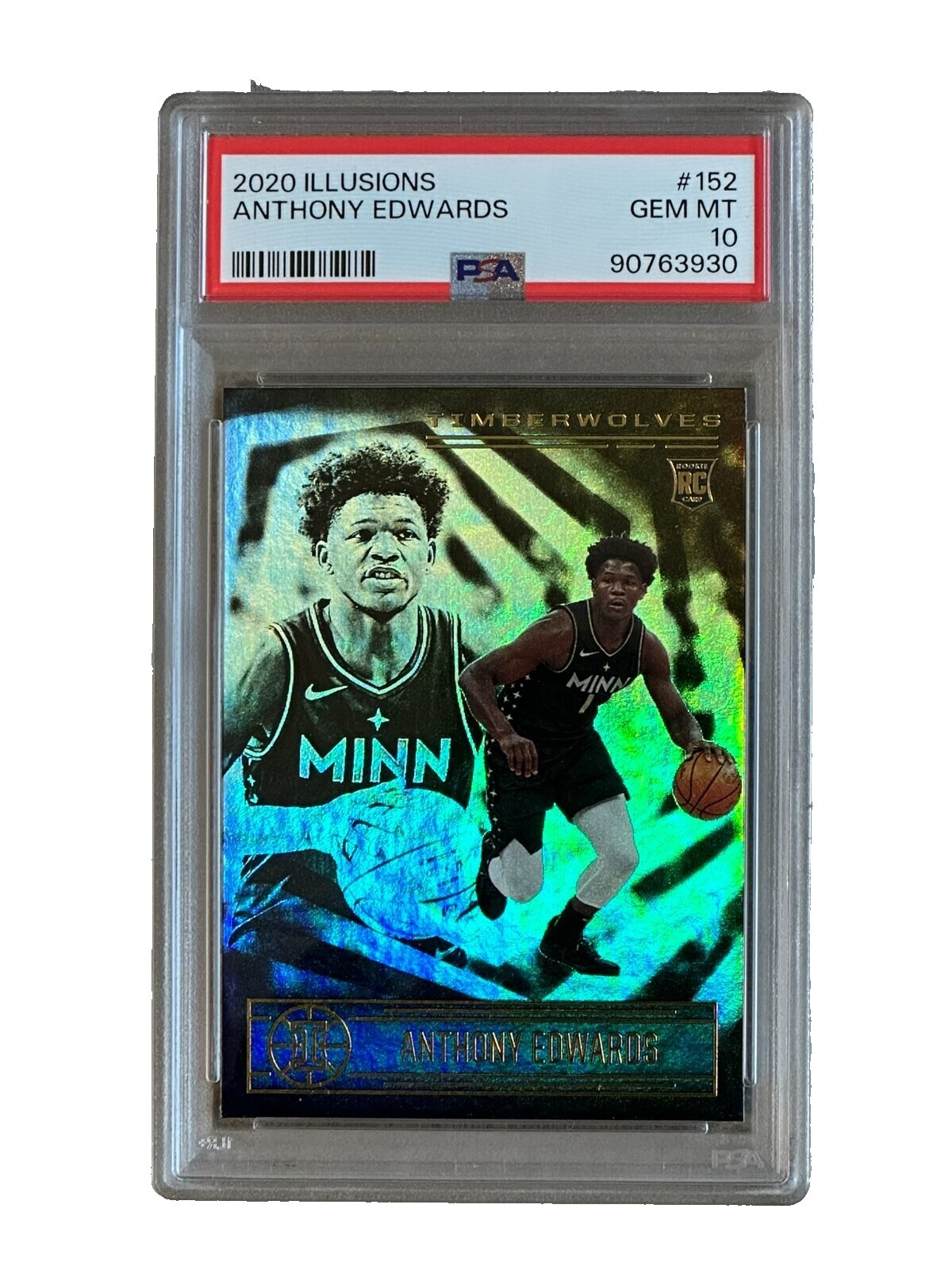 2020-21 Panini Prizm Anthony Edwards RC #258 — Silver Prizm PSA 10