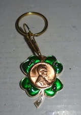 Lucky Penny Coin Token Keychain 1968 Birthday Cent Lottery Ticket Scratcher Cent