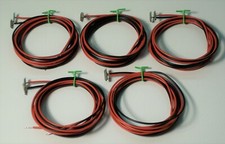 (NRS5) FLEISCHMANN N Profigleis 5 Paar Stromeinspeisungen Rot-Schwarz mit 9404