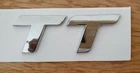 3D Quality TT ABS Chrome Lettering Car Styling Rear Emblem Badge Logo - Silver