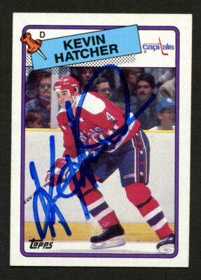 Kevin Hatcher #86 signed autograph auto 1988-89 Topps Hockey