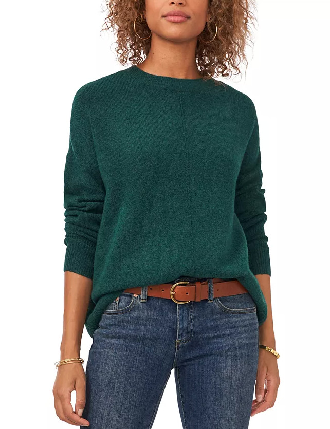 center seam crewneck sweater vince camuto