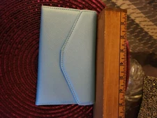 Zoppen Travelers Wallet Baby Blue 8” X 5” Vegan Leather